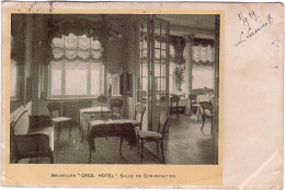 BELGIQUE - BRUXELLES -"CECIL HOTEL"Salle De Conversation.(Carte Publicitaire) - D 905/06 - Cafés, Hotels, Restaurants