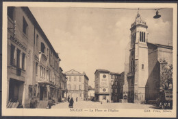 Action !! SALE !! 50 % OFF !! ⁕ France - SIGEAN - LA PLACE L 'EGLISE ⁕ Unused Postcard - Sigean