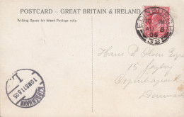 United Kingdom PPC Scotland. Glasgow Art Gallery EDINBURGH 1905 Brotype Vi KJØBENHAVN L. (Arr.) Denmark (2 Scans) - Storia Postale