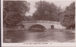 United Kingdom PPC By The Canal, Grove Mill. Watford Bridge Brücke Pont WATFORD 1925 Denmark Echte Real Photo (2 Scans) - Hertfordshire