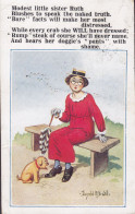 United Kingdom PPC Donald McGill : 'Modest Little Sister Ruth' The Milton Post Comic Series 380. LLANELLY Wales 1924 - Mc Gill, Donald