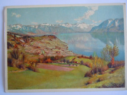 Cpsm Suisse Le Lavaux (Lake Geneva) Tableau Edition Stehli - Rivaz