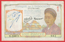 Indochine - Billet De 1 Piastre - Non Daté (1946) - P54d - Indochina