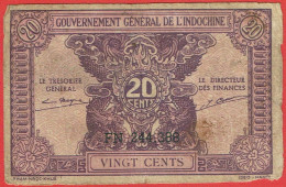 Indochine - Gouvernement Général De L'Indochine - Billet De 20 Cents - Non Daté (1942) - P90 - Indochina