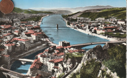 38 - Belle Carte Postale Semi Moderne De  VIENNE SUR LE RHONE     Les Ponts  En Vue Aérienne - Vienne