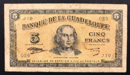 Guadeloupe Guadalupa 5 Francs 1942 Pick#21  LOTTO 161 - Autres - Amérique