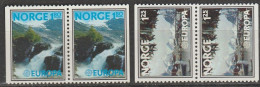 Norvege Europa 1977 N° 698/ 699a ** 4 Valeurs Paysages - 1977