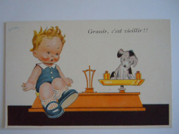 Illustrateur Janser Humour Grossier C'est Vieillir Enfant Et Chien Sur Balance Weegschaal Kind Editions Superluxe Paris - Janser
