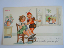 Illustrateur Janser Enfants Fille Tricoter Diable Kinderen Breien Duivel Editions Superluxe Paris - Janser