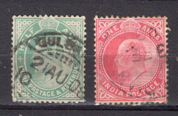 P3336 - BRITISH COLONIES INDIA Yv N°74/75 - 1902-11 King Edward VII