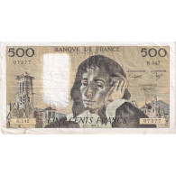 France, 500 Francs, Pascal, 1981, K.142, TTB, Fayette:71.25, KM:156e - 500 F 1968-1993 ''Pascal''