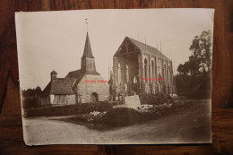 Photo 1895's Chapelle Les Tourailles Travaux Nouvelle Eglise Tirage Albuminé Albumen Print Vintage Animé Religion RARE ! - Orte