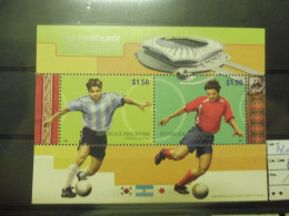 Argentine Argentina Bloc 79 Blok Block Sheet  Neuve ** Mnh ( Football Soccer Voetbal ) 2002 - 2002 – Corea Del Sur / Japón