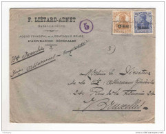 Province Du LUXEMBOURG - Lettre TP Germania Cachet  Gepruft - Entete Lietard , Assurances à HABAY LA NEUVE  --  B4/203 - OC26/37 Territoire Des Etapes