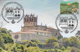 Delcampe - SPAIN. MAXICARD FIRST DAY. SANTA MARIA DE LOS ANGELES CHURCH. SAN VICENTE DE LA BARQUERA. 2020 - Maximumkarten