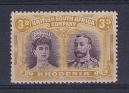 Rhodesia - BSAC: 1910/13   Double Head    SG134    3d    Purple & Ochre     MH - Autres & Non Classés