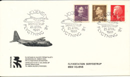 Denmark Cover Refugee 81 Open Dor At Airbase Skrydstrup 25-4-1981 With Hercules C-130 Cachet - Lettres & Documents