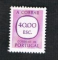 PORTOGALLO (PORTUGAL) - SG  D1327 - 1984 POSTAGE DUE 40.00   - MINT ** - Neufs