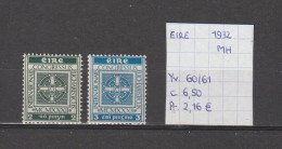 (TJ) Eire 1932 - YT 60/61 (postfris Met Plakker/neuf Avec Charnière/MH) - Nuevos