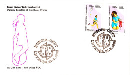 KK-091 1989 Northern Cyprus Europa Cept F.D.C. - Brieven En Documenten