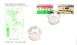 KK-102 NORTHERN CYPRUS FIFA WORLD CUP ITALY 90 F.D.C. - Cartas & Documentos