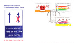 KK-106 NORTHERN CYPRUS TRAFFIC F.D.C. - Cartas & Documentos