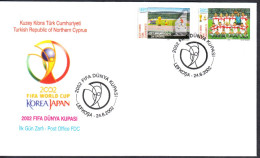 KK-206 Northern Cyprus 2002 Fifa World Cup Korea Japan F.D.C. - Briefe U. Dokumente