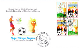 KK-242 NORTHERN CYPRUS FIFA WORLD CUP GERMANY F.D.C. - Cartas & Documentos