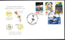 KK-257 NORTHERN CYPRUS ANNIVERSARIES AND EVENTS CYPRUS TURKISH AIRLINES F.D.C. - Storia Postale