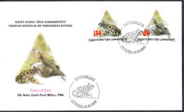 KK-258 NORTHERN CYPRUS ANIMALS FROG F.D.C. - Storia Postale