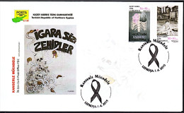 KK-595 Northern Cyprus Fight Cancer F.D.C. - Storia Postale