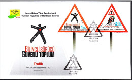 KK-596 NORTHERN CYPRUS TRAFFIC F.D.C. - Covers & Documents