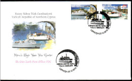 KK-658 NORTHERN CYPRUS PASSENGER VESSELS F.D.C. - Storia Postale