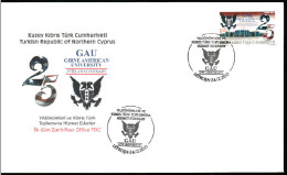 KK-661 NORTHERN CYPRUS 25TH ANNIVERSARY OF THE GAU GIRNE AMERICAN UNIVERSITY F.D.C. - Covers & Documents