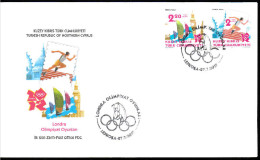 KK-666 NORTHERN CYPRUS LONDON OLYMPIC GAMES 2012 F.D.C. - Covers & Documents