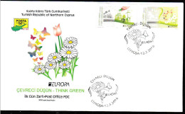 KK-676 NORTHERN CYPRUS ERUOPA CEPT THINK GREEN F.D.C. - Covers & Documents