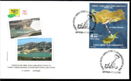 KK-678 NORTHERN CYPRUS TURKEY OF CYPRUS JOINT STAMP DAMS F.D.C. - Cartas & Documentos