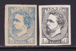 1873 - España - Edifil 156 - Carlos VII - 2 Sellos - Falsos - Nuevos