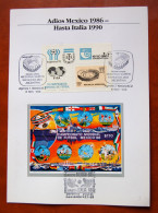 Postal Souvenir Of  "campeonato Mundial Of Futbol 1986" - 1986 – México