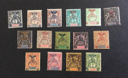 NOUVELLE CALEDONIE - YT 67 à 80 (15 Valeurs) Neuf Avec Charnière MH * - Cote 610E - Unused Stamps