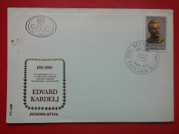 KOV 704-2 - Letter, Lettre, YUGOSLAVIA, BLANK, BLANC, EDVARD KARDELJ - Covers & Documents