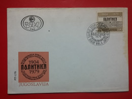 KOV 704-2 - Letter, Lettre, YUGOSLAVIA, BLANK, BLANC, JOURNAL POLITIKA, YUBILEE - Covers & Documents