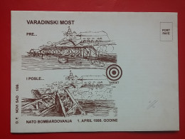 KOV 704-2 - Letter, Lettre, YUGOSLAVIA, BLANK, BLANC, Varadin, 1999, NATO  Bombardment - Storia Postale