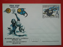 KOV 704-2 - Letter, Lettre, YUGOSLAVIA, BLANK, BLANC, Waterpolo, World Fina Cup Belgrade 2002 - Cartas & Documentos