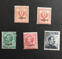 ITALIA Lipso - 1912 YT 1 à 4 (5 Valeurs) Neufs Sans Charnière MNH ** - Cote 112E - Ägäis (Lipso)