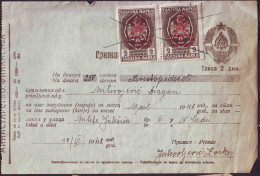 JUGOSLAVIA - ACCOUNT + OVPT. TAX  DFJ - 1948 - Bienfaisance