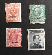 ITALIA Lero - 1912 YT 1 à 4 (4 Valeurs) Neufs Sans Charnière MNH ** - Cote 140E - Aegean (Lero)