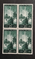 ITALIA 1945 YT 500 (bloc De 4) Neufs Sans Charnière MNH ** - Cote 180E - Nuovi