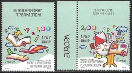 Bosna Bosnia Bosnien Serbia Serba 2010 Europa Cept Michel 493-94Do ** MNH Neuf Postfrisch Unperforated On Top - 2010