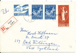 Sweden Registered Cover Sent To Germany 2-10-1964 Topic Stamps - Lettres & Documents